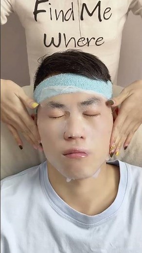 ASMR Men's Skincare Routine! 💆‍♂️ Relaxing Face Mask & Headband Taps!