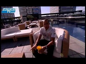 Hamilton shows us the Hilton Hotel and his flat in Barcelona