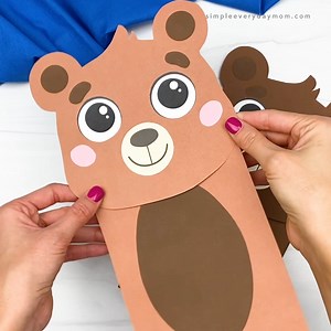5.7K views · 156 reactions |  Bear Puppet Craft ✂️ Get the template on the blog | Simple Everyday Mom | Facebook