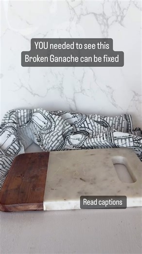 Broken ganache it’s when your ganache has become grainy or the fat of the chocolate and the heavy cream has separated Don’t worry there are ways to fix this I add 30gr of heavy cream yes I weight everything in grams and it’s easier for me too, this will make your ganache smoother. Add it little by little One of my favorite ways to fix it is using a hand blender the power of the blender will help it get smooth again. Have a BERRY sweet day 🍓 | Berry's Sweet Studio