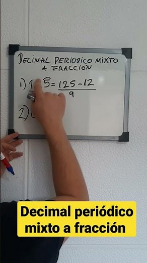 Decimal periódico mixto a fracción