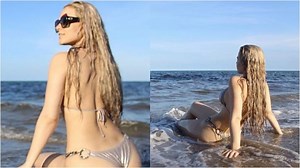 Cantante y modelo cubana Haniset Rodriguez sorprende a sus seguidores con sesión de bikinazos en la playa