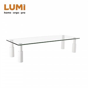 [Hot Item] High Quality Adjustable Tempered Glass Surface Aluminum Computer Monitor Riser