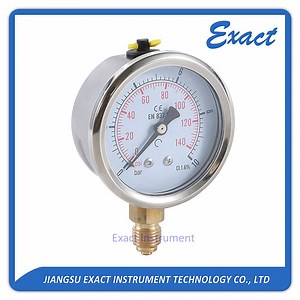 [Hot Item] Liquid Filledanti-Vibration Pressure Gauge with Bottom Connection Bourdon Tube