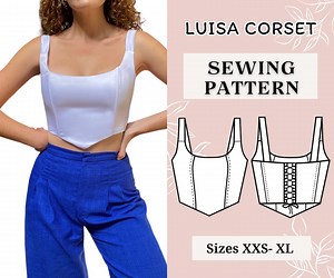 Corset Pattern / Bustier Sewing Pattern / Women Sewing Pattern / Pdf Corset Sewing Pattern / Crop Top Pattern - Etsy