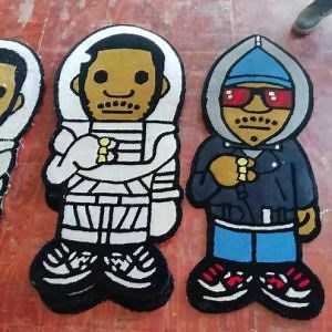 [Hot Item] Factory Custom Cartoon Characture Man Animal Style acrylic Wool Hand Tufted Made Small Rug Carpet
