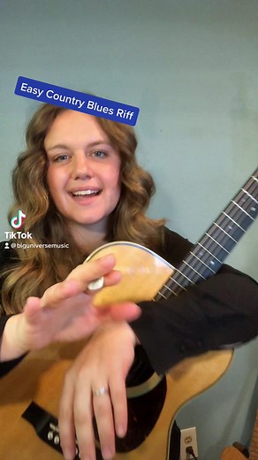 Oh how i love this easy country bluesy riff. So simple but SO much style. Learn it! #bluesguitar #guitarlesson #guitar #guitarist #guitartip #guitarriff #guitartutorial #easyguitar #beginnerguitar | Big Universe Music