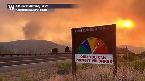 Things have been hot 🥵 and dry ☀️in parts of the southwest! A #wildfire east of #Phoenix, #Arizona broke out on June 8th and has burned over 50,000 acres as of Thursday evening. #WoodburyFire #AZwx | WeatherNation