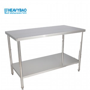 [Hot Item] Heavybao Kitchenware Equipment Stainless Steel Adjustable Feet Worktable Used in Restaurant