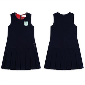 [Hot Item] English Style Student Dress Sleeveless Button Pinafore Jumper Girls School Uniform