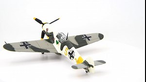 TANG DYNASTY(TM) 1:72 Messerschmitt Bf-109 Fighter Attack Metal Plane Model, World War II Luftwaffe 1942, Military Airplane Model,Diecast Plane,for Collecting and Gift
