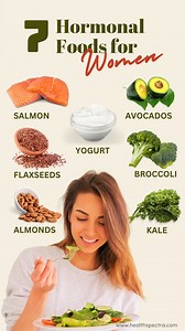 7 Hormonal Foods For Women #HormonalFoodsForWomen #womenhealth #healthyfood #Hormones Read More: https://tinyurl.com/ymwwyduk | HealthSpectra | Facebook