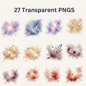 27 Watercolor Splash Clipart Bundle PNG | Watercolor Splash Png | Splash svg| Paint splash clipart| Watercolor Splatter Png| Paint Splatter