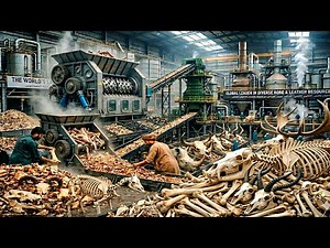 Inside Factory Process Of Recycling Waste Animal Animal Bones | Mass Producing Factory Process