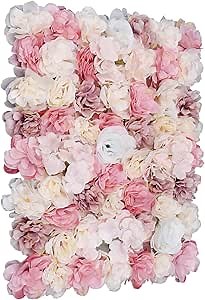 12Pcs Artificial Flower Wall Panels – Silk Floral Wall Backdrop for Wedding & Party – Large Decorative Fake Flower Wall for Photo Booth & Event Decor