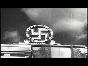 German officials sign the surrender documents at the end of World War II. HD Stock Footage