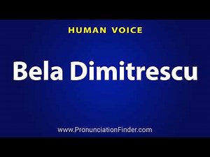 How To Pronounce Bela Dimitrescu