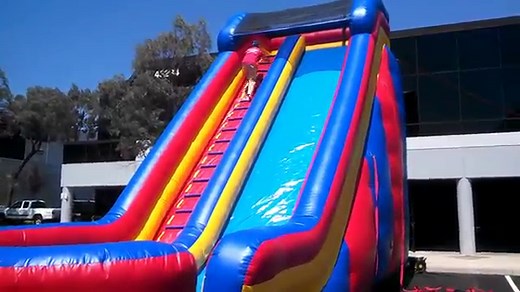 Giant Jumbo 24ft Inflatable Slide / Inflatable Water Slide For Sale