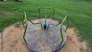 merry go round playground equipment Stock Video