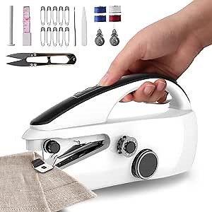 Mini Sewing Machine Kit，Mini Portable Handheld Sewing Machines for Beginners and Quick Stitching Home DIY Handmade Stitch