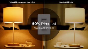 Philips 536748 LED Dimmable G16.5 Clear Filament Glass Light Bulb with Warm Glow Effect: 350-Luumens, 2700-2200 Kelvin, 4.5 (40-Watt Equivalent), Soft White, E26 Medium Screw Base, 10 Pack, Piece