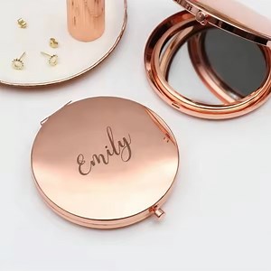 [Hot Item] Sublimation Blank Compact Mirror 70mm Custom Design for Promotional Beauty Gifts