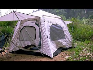 Solo Bushcraft Girl Camping Alone in the Wilderness Overnight – Relaxing in Tent with Nature ASMR