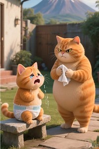 Adorable Cartoon Orange Cats That Will Make You Laugh
