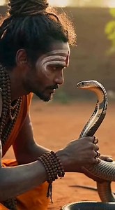 KISSING KING COBRA ON LIPS! Dangerous Monk Kisses A Giant Venomous Snake! 🐍💋☠️ / किंग कोबरा को होठों पर चूमना! खतरनाक साधु एक विशाल जहरीले सांप को चूमता है! 🐍💋☠️ | Sadhu Darshan साधु दर्शन