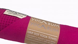 Yogabum Grip Dot Yoga Mat Towels | Non-Slip | Eco Yoga Towel (Navy Blue)