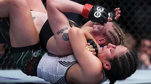 Alexa Grasso celebrates after massive upset of Valentina Shevchenko
