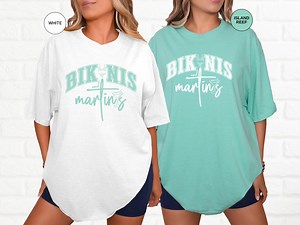 Bachelorette Party Shirt, Bikinis & Martinis T-shirt, Girls Trip Couple Shirt, Beach Trip Tee, Girls Getaway, Bridal Party, Comfort Colors W - Etsy