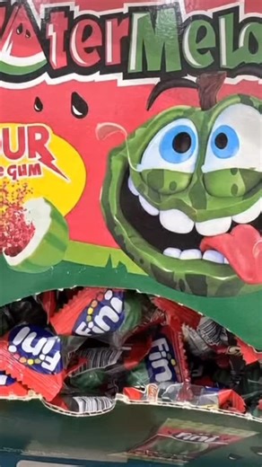 When life gives you … make it SOUR ! Fini Watermelon Sour Bubble Gum = sweet shell + tangy kick inside. Are you brave enough to take the first bite?  #CandyGoals #WatermelonVibes #sweetsworldau | Darrell Lea / Kards & Kandy | Facebook