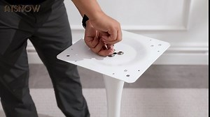 31.5 in Black Round Tulip Dining Table Metal Pedestal Base, Mid Century Modern Small Circle Table