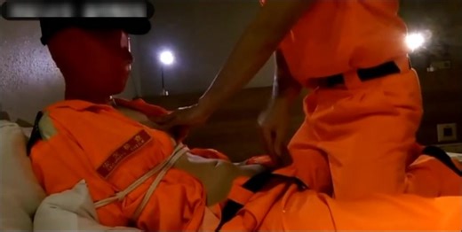 Chinese Head Taped Man Bondage