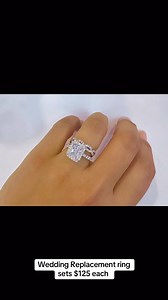 White gold plated wedding ring replacement sets $125 each #whitegoldplated #trinidadandtobago🇹🇹 #jewelry #weddingring #promiserings | Carats Fine Jewelry Trinidad