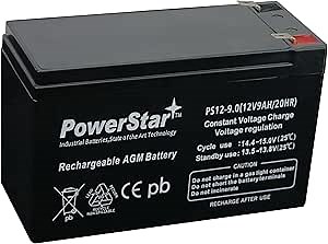 PowerStar-12V 9AH SLA Battery for Razor e200 / e200s / e225 / e300 / e300s / e325
