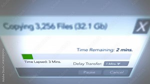 Generic Computer copying files to USB or backup device screen