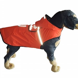[Hot Item] Dog Raincoat Adjustable Waterproof Pet Clothes Lightweight Rain Jacket with Reflective Strip