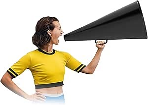 Marketing Holders 24” Inch Blank Cheer Megaphone Great for Cheerleading Soccer Games Booster Clubs and Cheer Coaches Create Your Own Large Trumpet Speaker