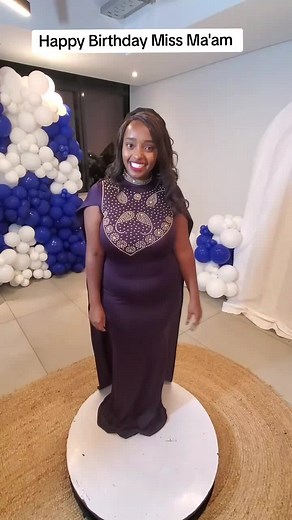 SOME NOISE FOR THE BIRTHDAY GIRL 👏 👏 👏 SOME MORE NOISE FOR THE GOWN PLEASE ☺️ HAPPY BIRTHDAY TO ME 🎂 #itsmybirthdaaaaaaaaaay #happybirthday #kathy #happy #purple