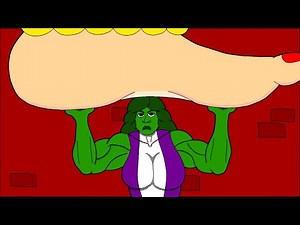 SHE-HULK VS GIGANTA GIANTESS GIANT FOOT FEET STOMP DC VS MARVEL DRAWING TIMELAPSE SPEEDPAINTING