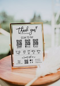 Editable Scan to Pay Sign Template, QR Code Sign Payment, Scan to Paypal, Cashapp Sign, Venmo Sign, Modern QR Code Poster, Scan to Order-a76 - Etsy Australia