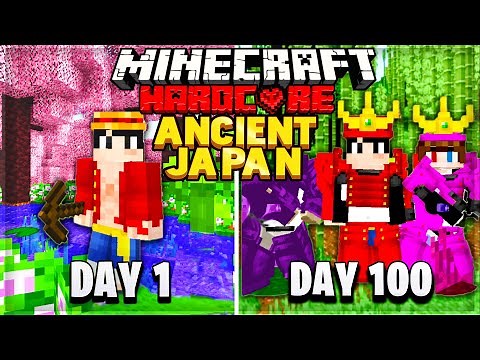 I Survived 100 Days in ANCIENT JAPAN in Hardcore Minecraft