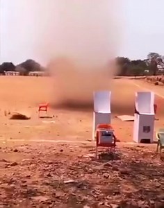 MALAWI MAGIC: Whirlwind disturbs voting at a polling station in Malawi today.😳 | The Day Star