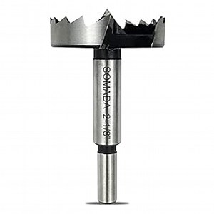SOMADA 2-Inch Forstner Drill Bit for Wood, 3/8-Inch Round Shank, Wood Drill Bit for Soft and Hard Wood for use in Drill Press