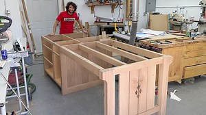 Cabinetry and open seating - White Oak Kitchen Island | Home Renovation 🏠 #DIY #renovation | Matt Cremona