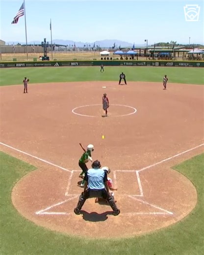From the seat of her pants to get the out 🔥 #LLWS | Little League