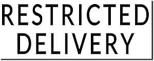 Large Pre-Inked Restricted Delivery Stamp - Black Ink