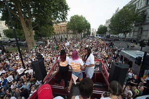 Demonstrators party and protest in London against Boris Johnson - JOE.co.uk